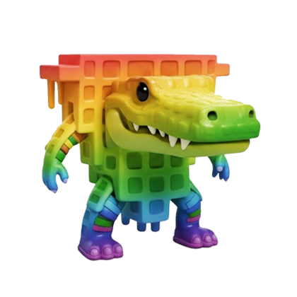 Rainbow Quesadilla Crocodila