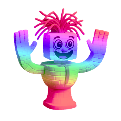 Rainbow Spaghetti Tualetti