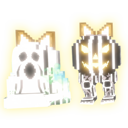 Yin Yang Spooky and Pumpky(Meowl traits)